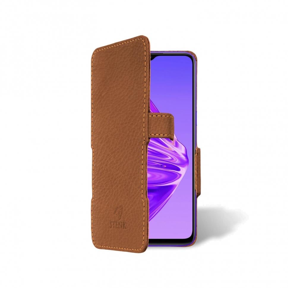 Чехол книжка Stenk Prime для Realme 5 Коричневый (65432)