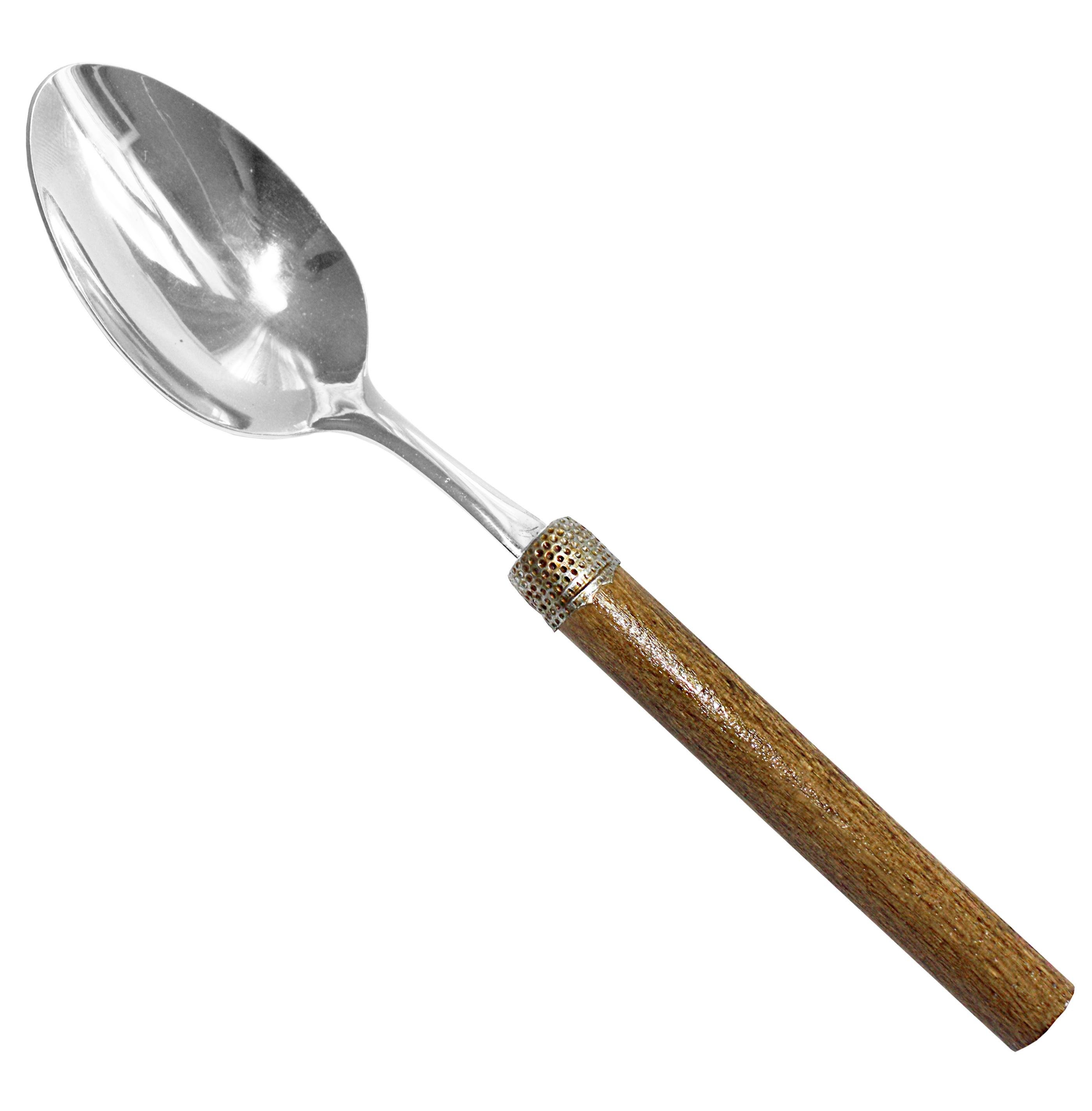 Ложка Mazhura Wood walnut столова 18/10 21,5 см 2,5 мм (mz462222)