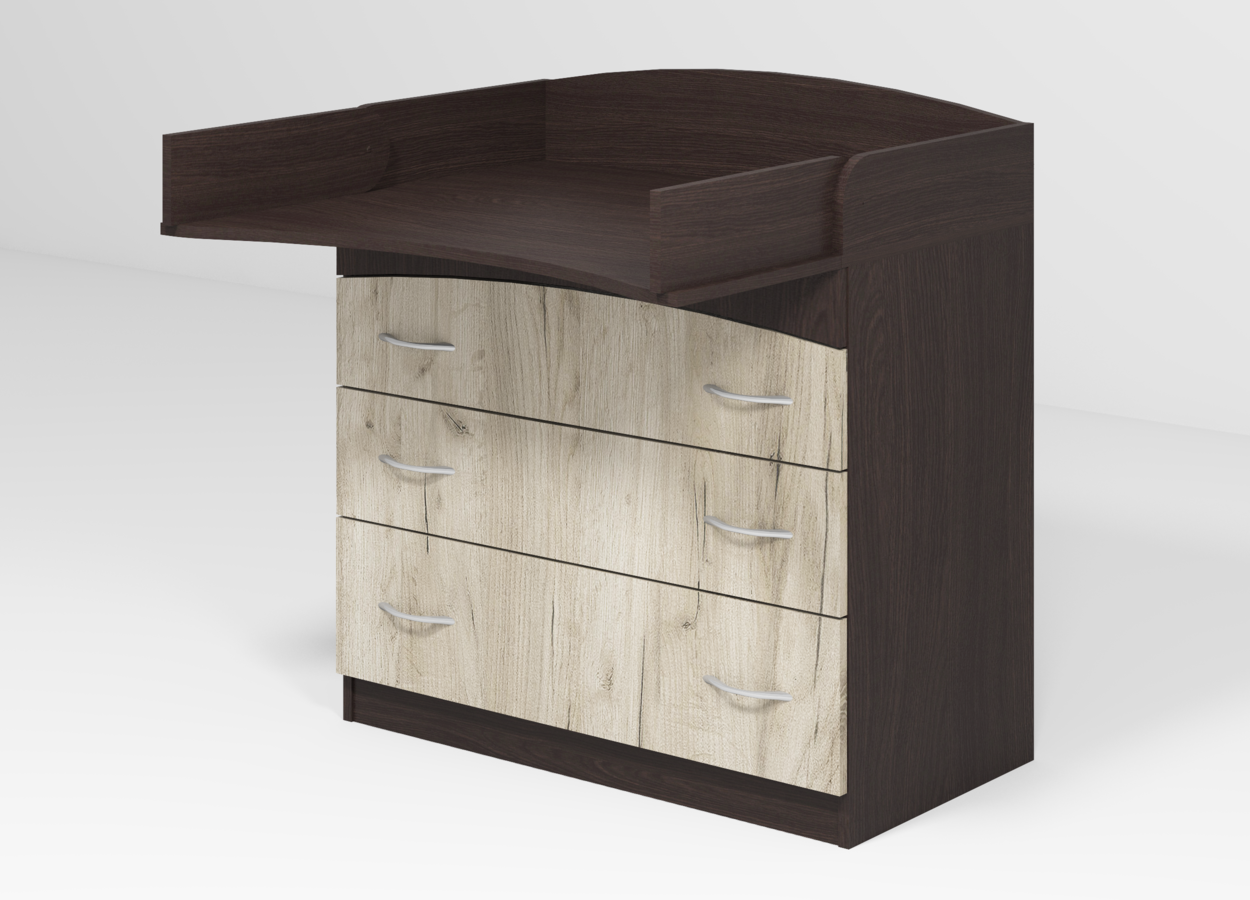 Комод пеленальный №2 864х465х916 мм Венге Магия/Дуб Крафт Серый (12075)