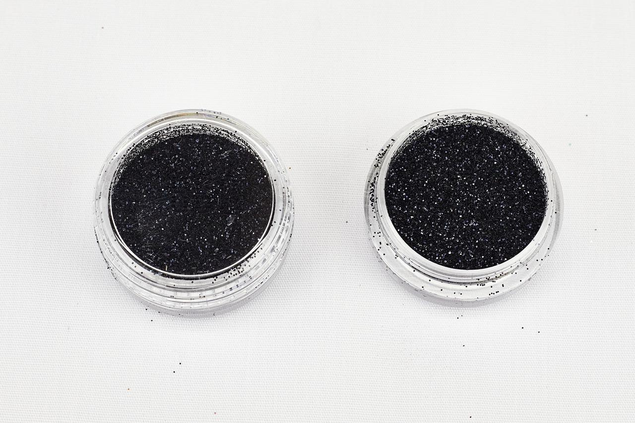 Глітер 862 0,2 мм 1/128 2 мл Чорний (078621) - фото 2 Глітер 862 0,2 мм 1/128 2 мл Чорний (078621) - фото 2