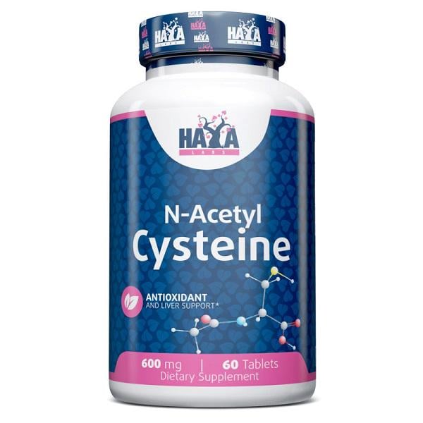 Комплекс АцетилКарнитин Haya Labs N-Acetyl L-Cysteine 60 Tabs