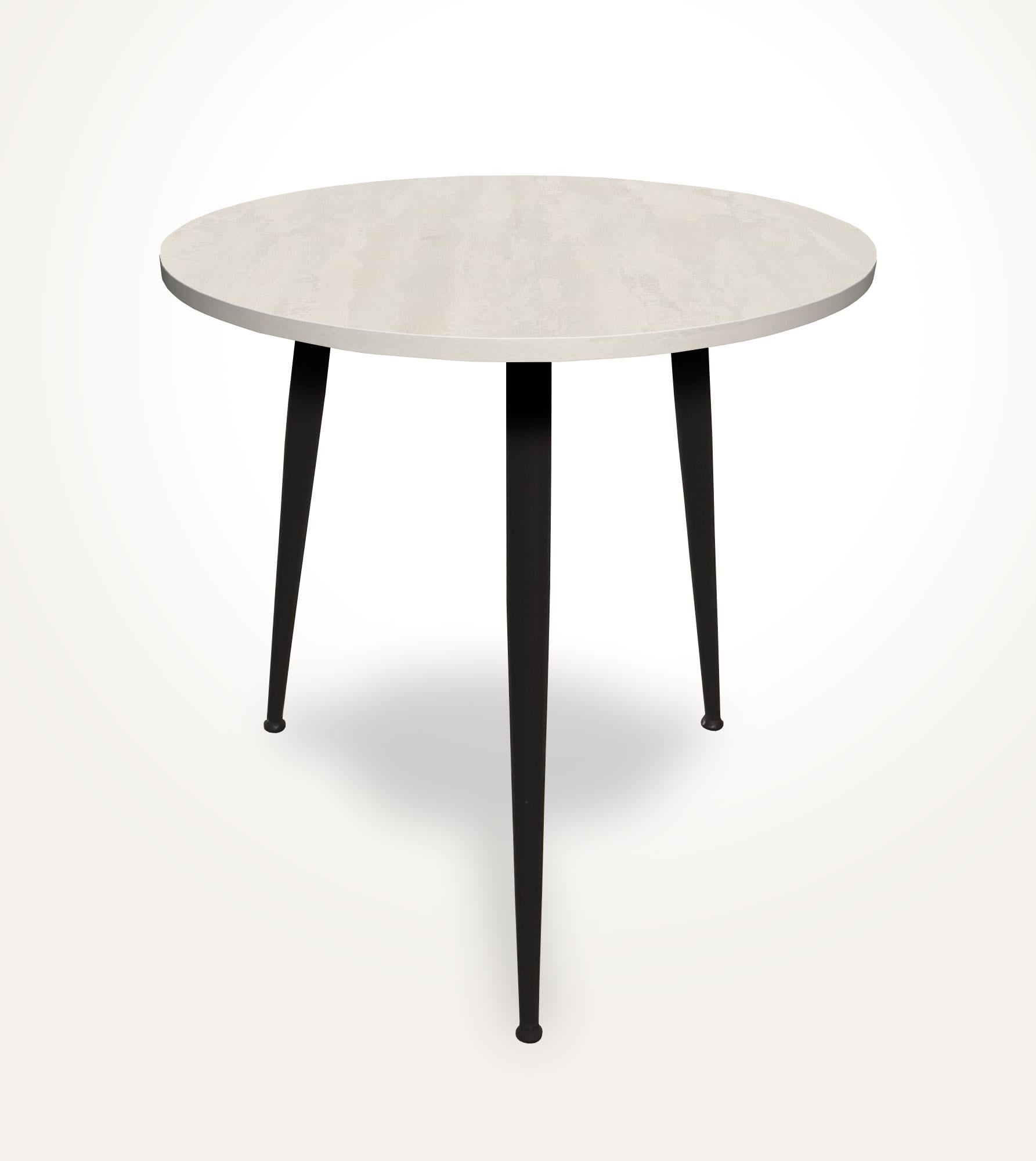 Обеденный стол Fusion furniture Раунд 675 Черный/Шелковый камень