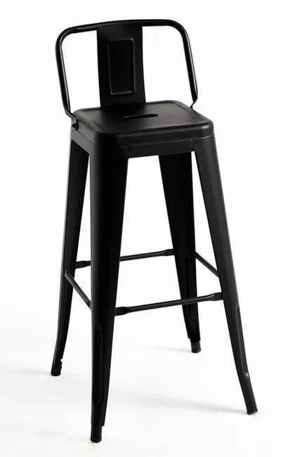 Стул барный Толикс со спинкой металл Черный (26246292)