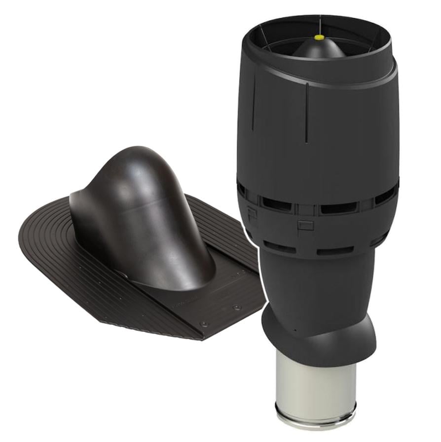 Выход вентиляционный Vilpe FLOW для битумной черепицы утепленный Ø 125 мм 500 мм 9005 Черный (30078968)