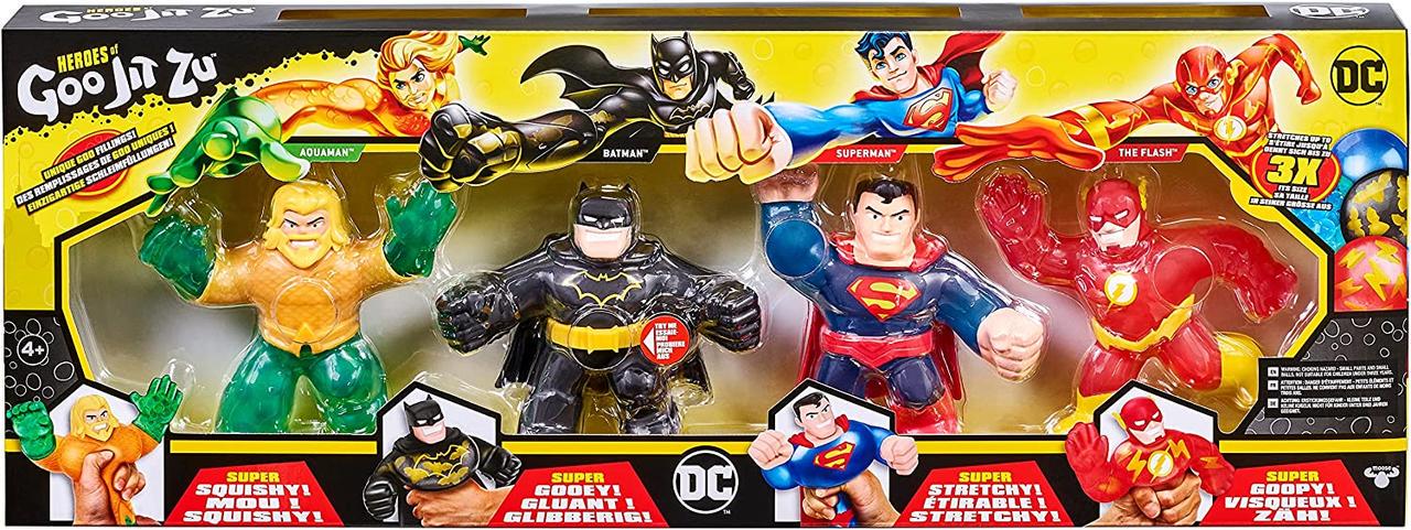 Набор фигурок Heroes of Goo Jit Zu Licensed DC 4-Pack: Аквамен/Бэтмен/Супермен/Флэш (41267)