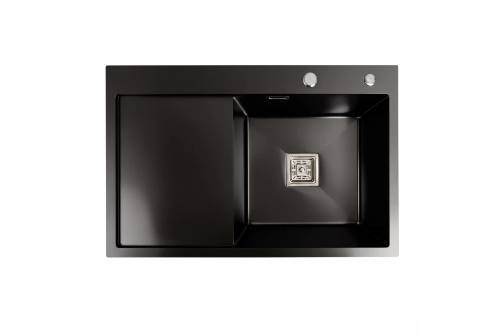 Мойка кухонная Platinum Handmade PVD B R 78x50 см Черный (374838) Мойка кухонная Platinum Handmade PVD B R 78x50 см Черный (374838)