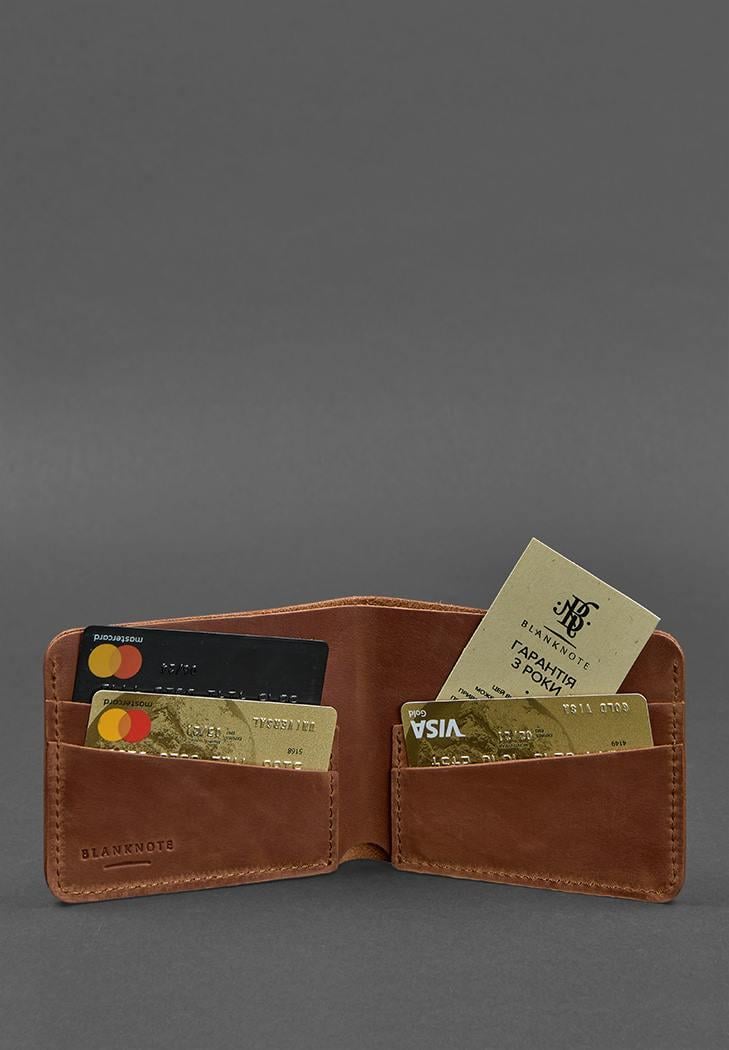 Портмоне мужское кожаное BlankNote 4.1 4 кармана Светло-коричневый (A-027246) (A-027246) - фото 4 Портмоне мужское кожаное BlankNote 4.1 4 кармана Светло-коричневый (A-027246) (A-027246) - фото 4