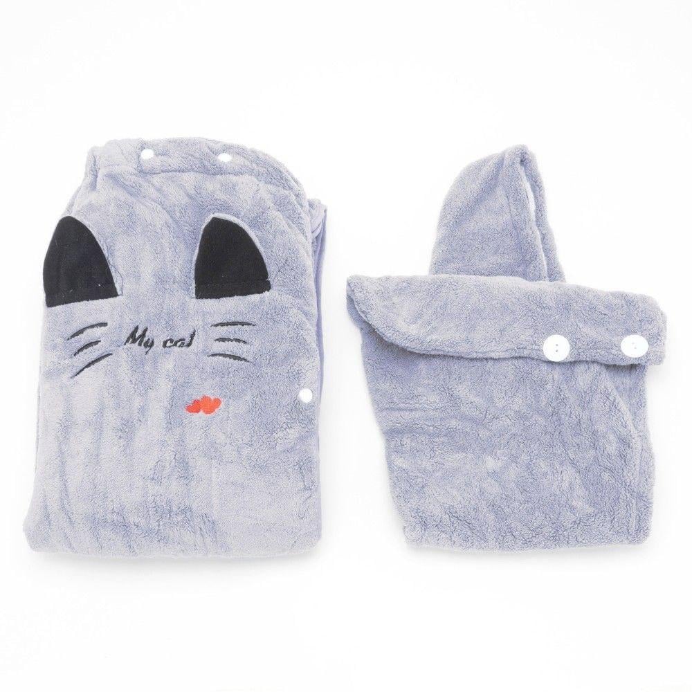 Полотенце для душа женское с чалмой Синий (П4К-ZH-saun-001-03)