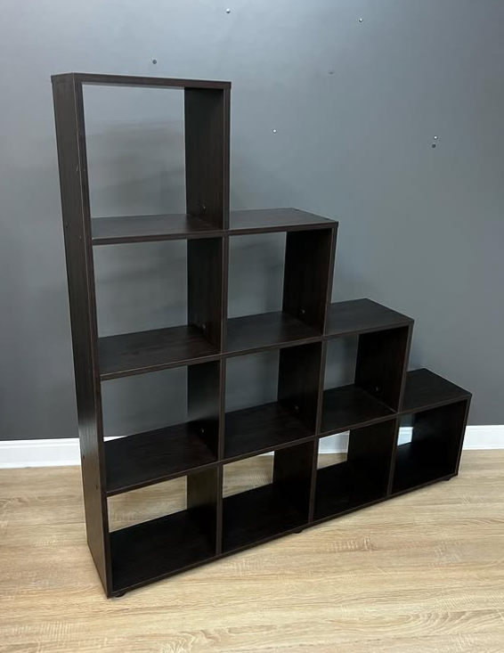 Стеллаж для книг и декора на 10 ячеек A-5 1400х252х1425 мм Венге Магия