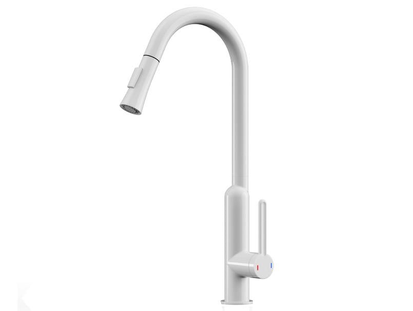 Смеситель для мойки вытяжная воронка AIM DG16057 Frosted white Смеситель для мойки вытяжная воронка AIM DG16057 Frosted white