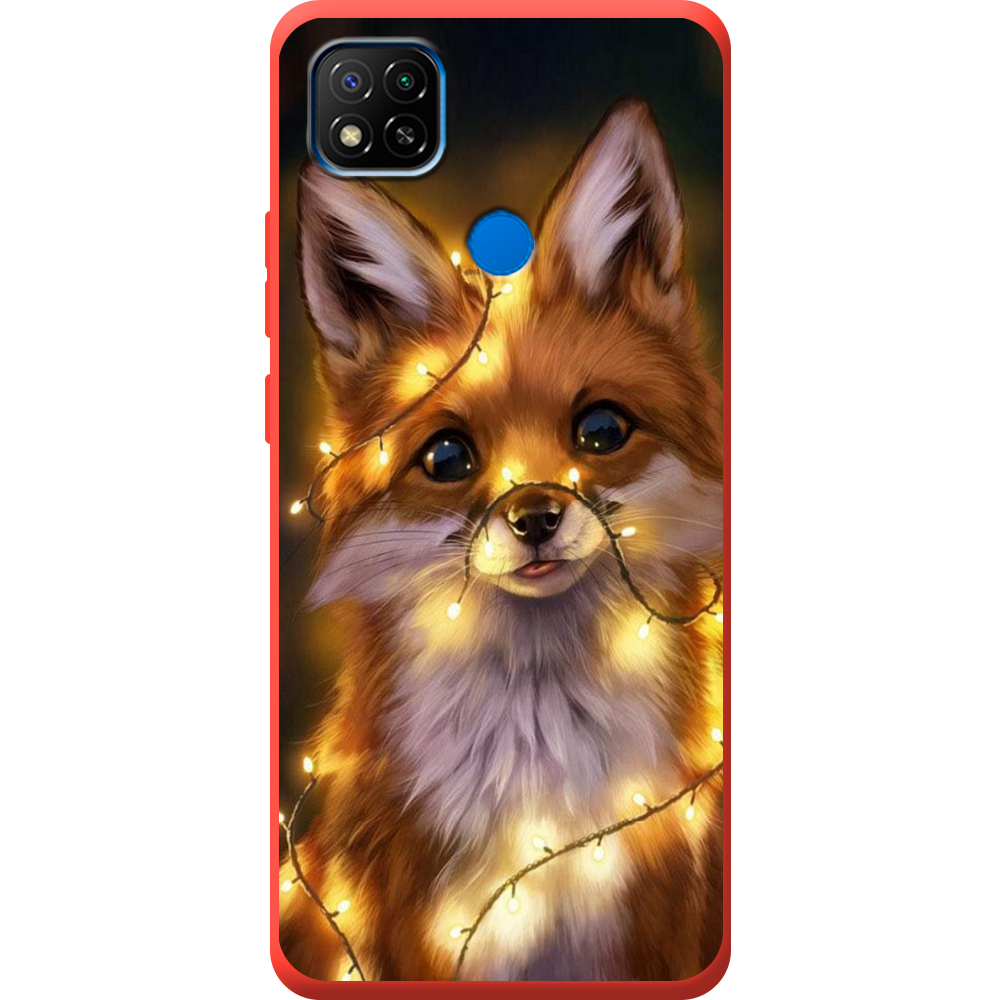 Чехол BoxFace Xiaomi Redmi 9C Рождественская лиса Красный силикон (40879-up2399-44021)