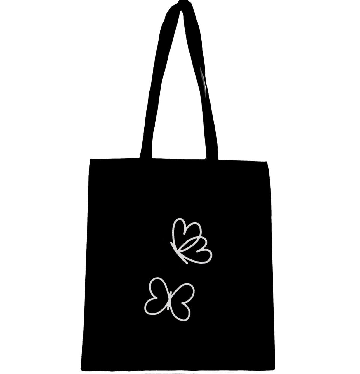 Эко-сумка с принтом Бабочки контур (545) Эко-сумка с принтом Бабочки контур (545)