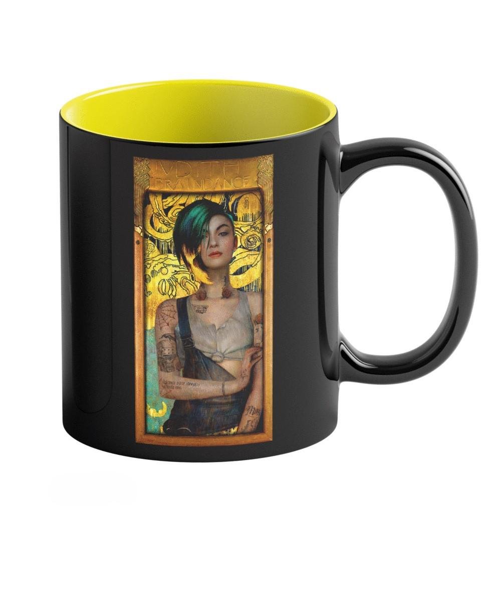 Чашка керамическая Good Loot Game Art Chronicles Cyberpunk 2077 Judy & Gustav Klimt Черный/Желтый (5908305247654)