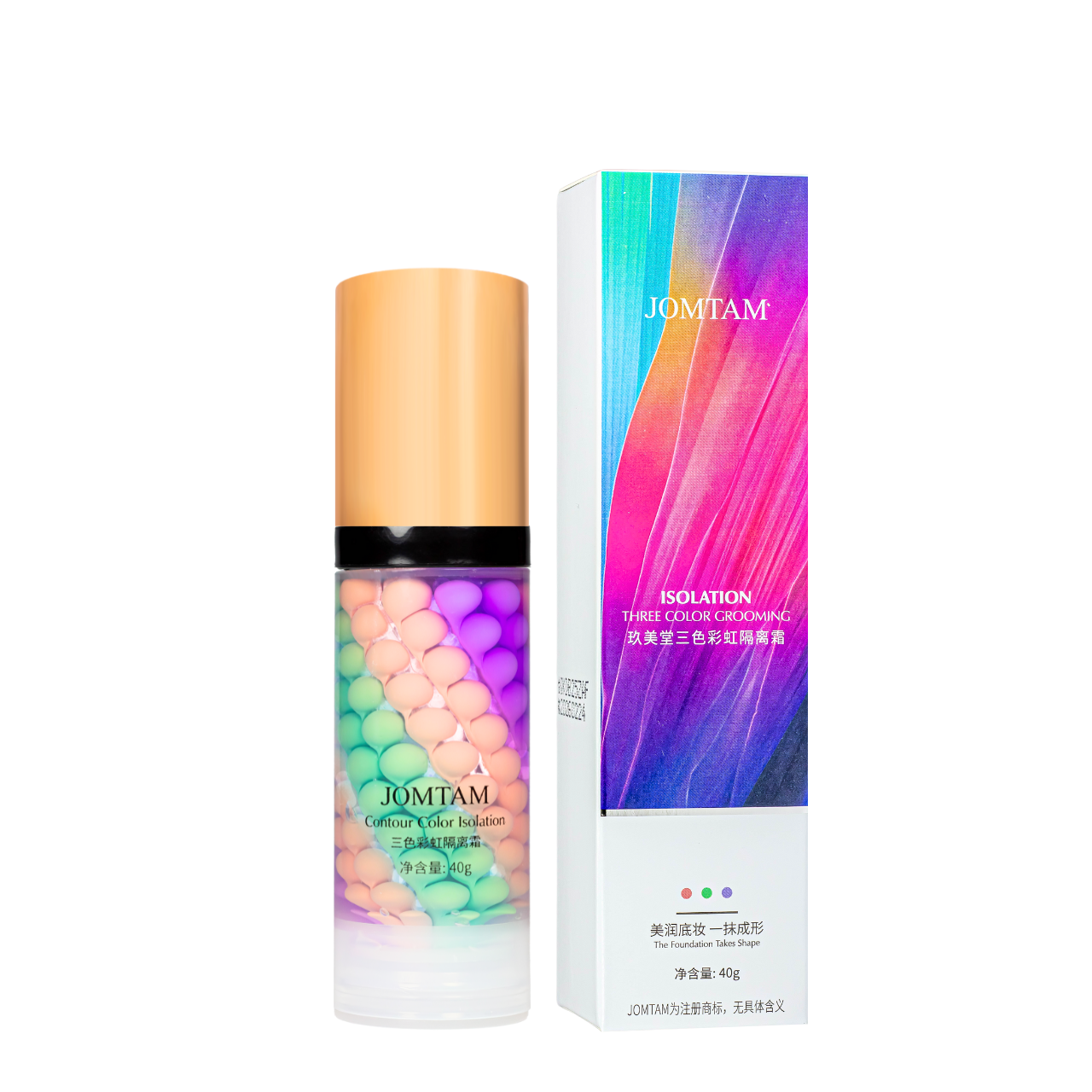База под макияж Jomtam Isolation Three Color Grooming 45121 трехцветная выравнивающая 40 г