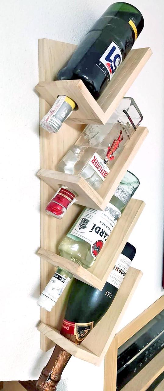 Полка для вина настенная из дерева Тамба Бланже (ПНК-005501)