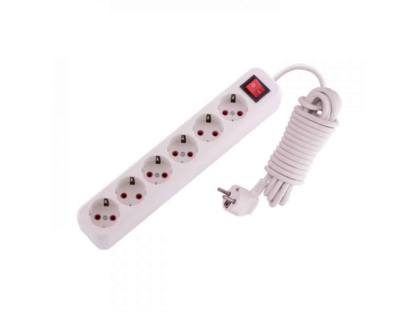 Удлинитель шестиместный Lezard Lila бытовой с заземлением и выключателем 5 м (720-0605-602) - фото 1 Удлинитель шестиместный Lezard Lila бытовой с заземлением и выключателем 5 м (720-0605-602) - фото 1