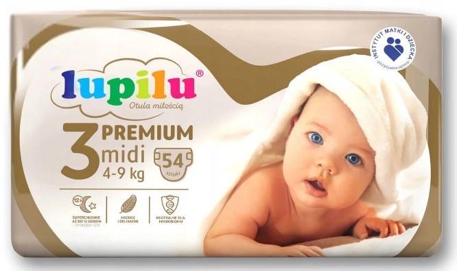 Підгузки дитячі Lupilu Premium Midi р. 3/вага 4-9 кг 54 шт. (1608941044)