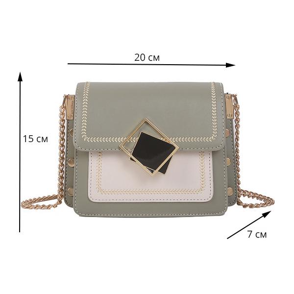 Женская сумка-клатч с цепочкой M00168-1 Хаки - фото 6