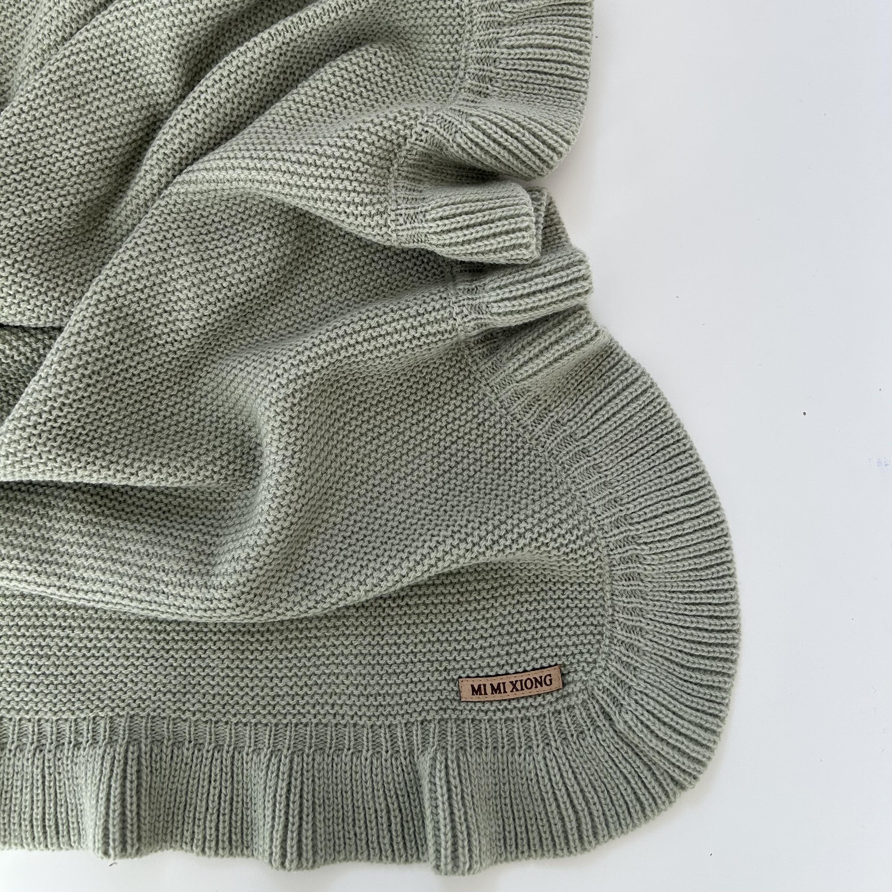 Плед вязанный Баловень Sage