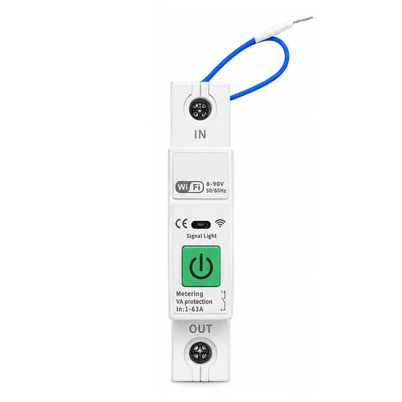 Выключатель умный WiFi LARKKEY с полной защитой/счетчиками/таймером 1P 63A 230V Smart Life/Tuya (TY-VAP-N)