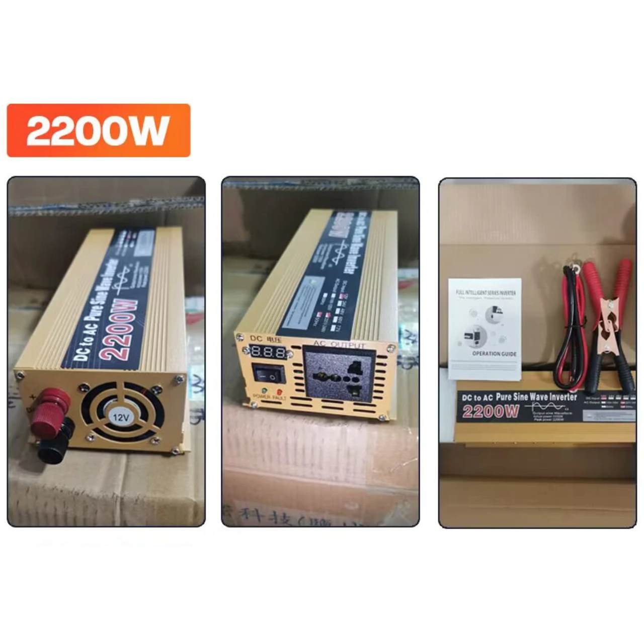 Інвертор з чистою синусоїдою ChanTower 2200 Вт 12/220V DC/AC 50Hz для живлення газових котлів та твердопаливних котлів (2831561438) - фото 2 Інвертор з чистою синусоїдою ChanTower 2200 Вт 12/220V DC/AC 50Hz для живлення газових котлів та твердопаливних котлів (2831561438) - фото 2