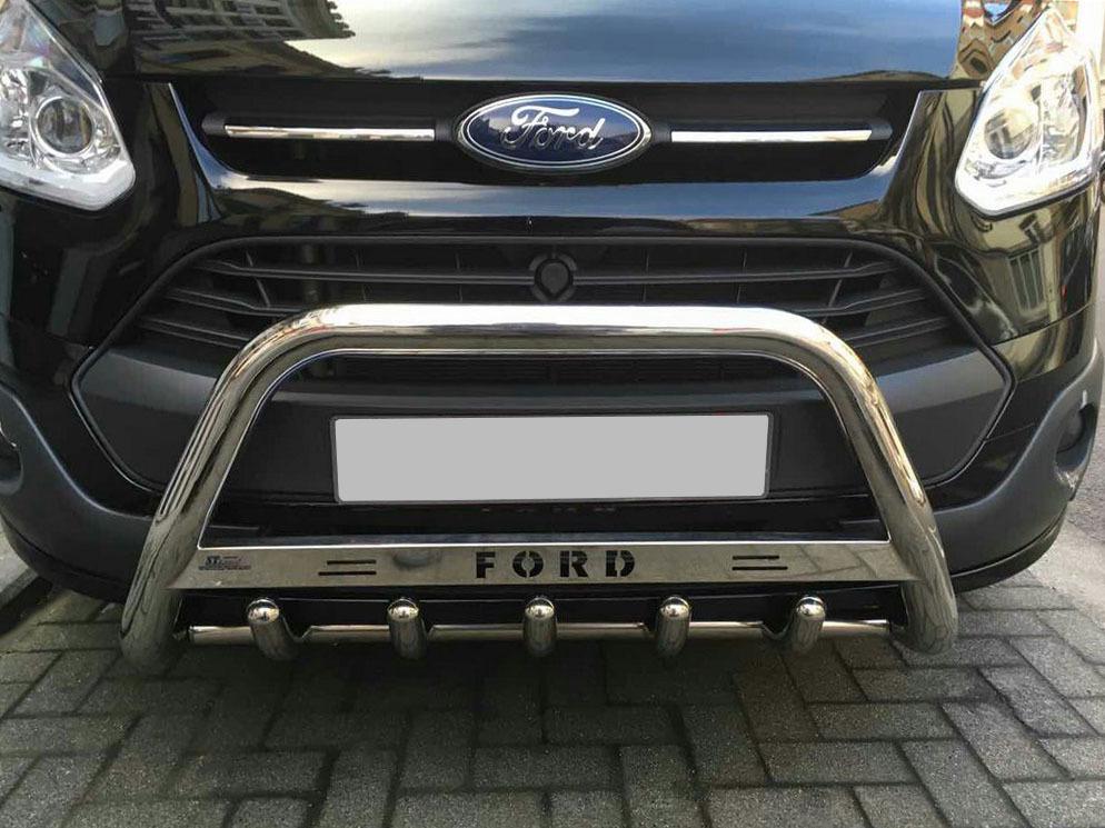 Кенгурятник WT004 60 мм CAN для Ford Custom 2013-2022 гг. нержавеющая сталь Хром