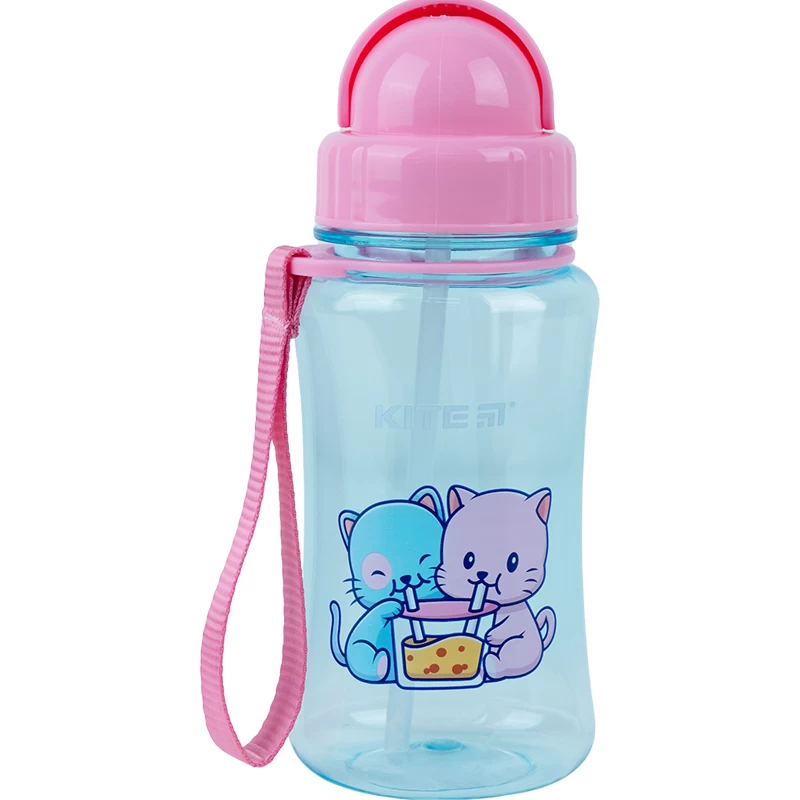 Бутылочка для воды KITE Cats 350 мл Голубой (K23-399-1)