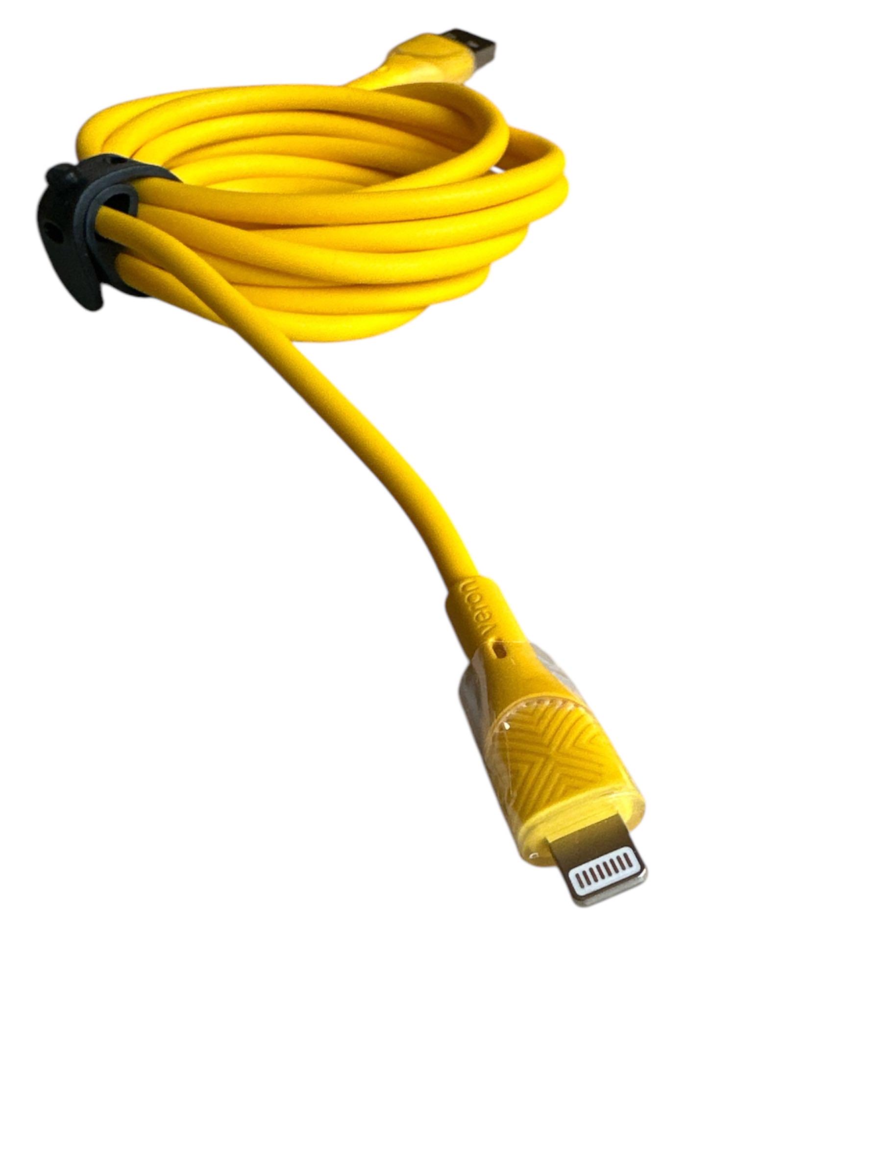 Кабель Lightning 2.4A Veron SL062 Silicon 2 м Yellow (26210985) - фото 2