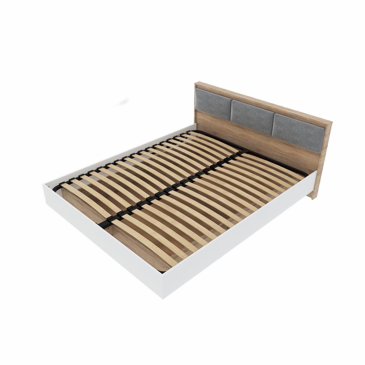 Кровать Эверест Сити-1600 ламели 160x200 см Дуб сонома/Белый (ЕВ20720.01)