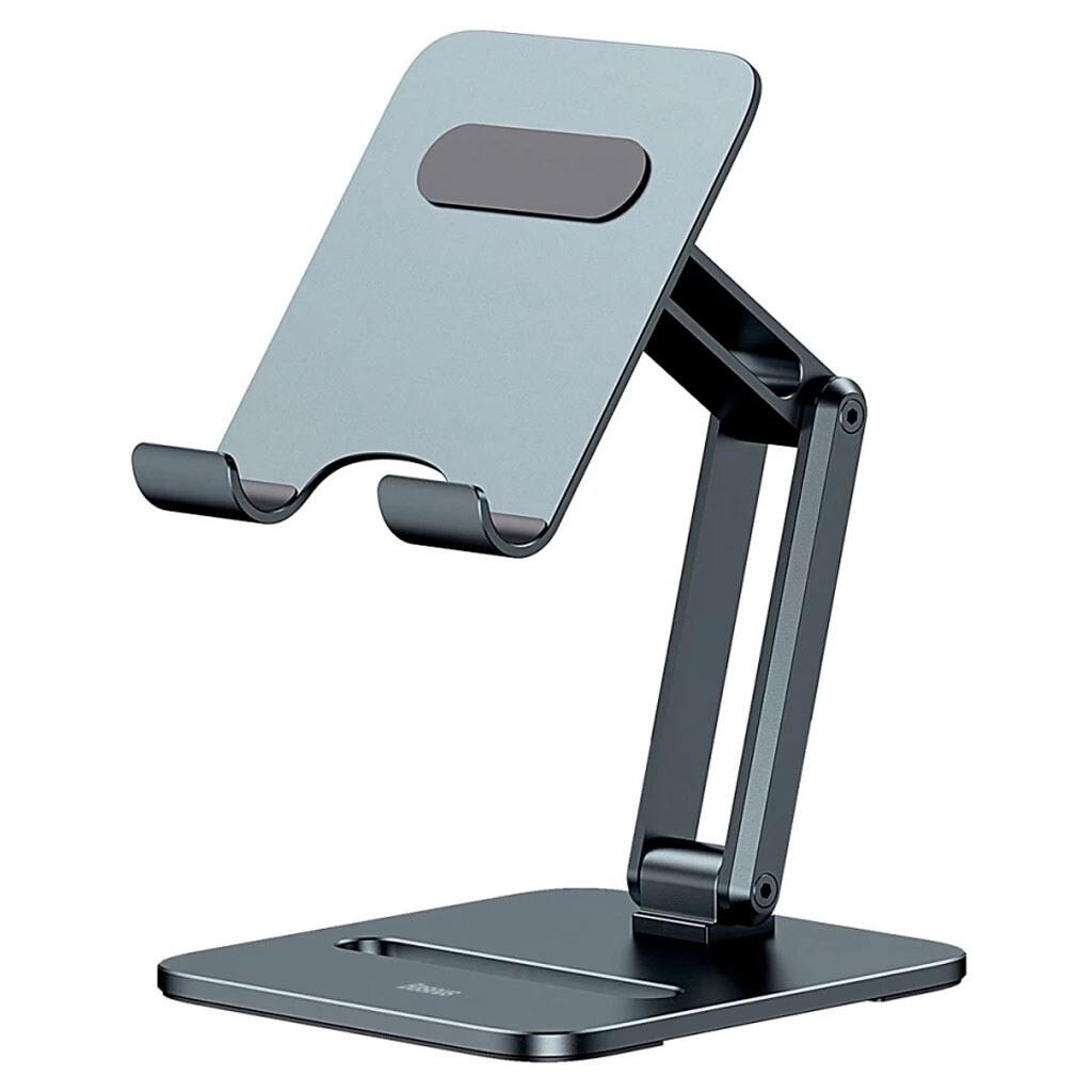Держатель для мобильного BASEUS Desktop Biaxial Foldable Metal Stand for Tablets Grey (LUSZ000113) - фото 2 Держатель для мобильного BASEUS Desktop Biaxial Foldable Metal Stand for Tablets Grey (LUSZ000113) - фото 2