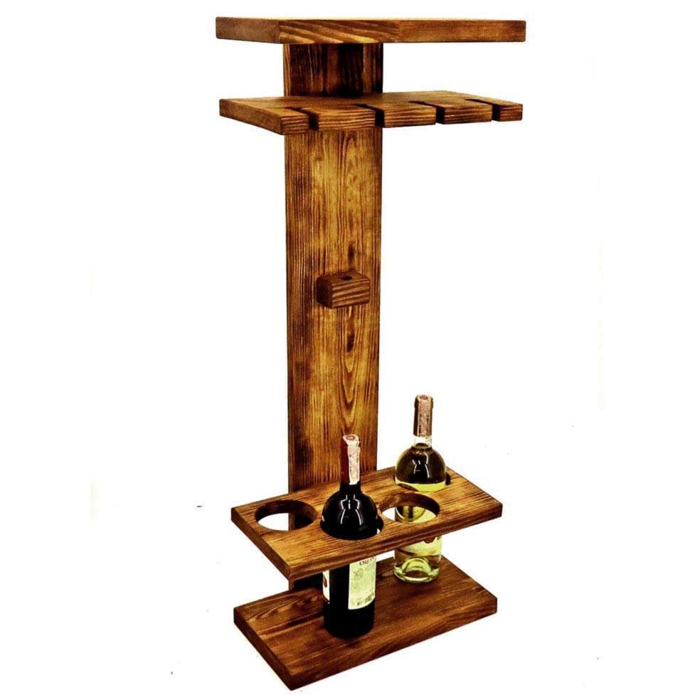 Полка для вина настенная из дерева Кутино Трюфель (ПНК-015228)