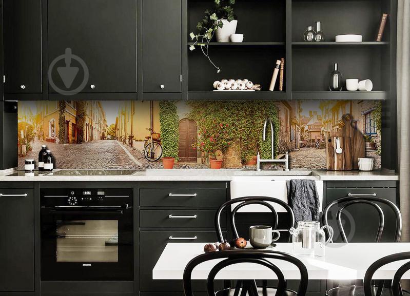 Скинали на кухню Zatarga «Алея Прованс» 600х2500 мм виниловая 3Д наклейка кухонный фартук самоклеящаяся Z180770