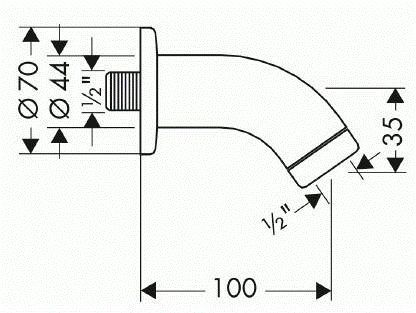 Держатель для душа Hansgrohe 27438000 10 см (56489) - фото 2