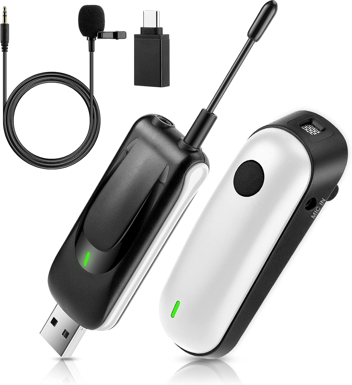 Микрофон петличный беспроводной профессиональный/всенаправленный/конденсаторный для мобильных телефонов/камеры/игр (2234897809)