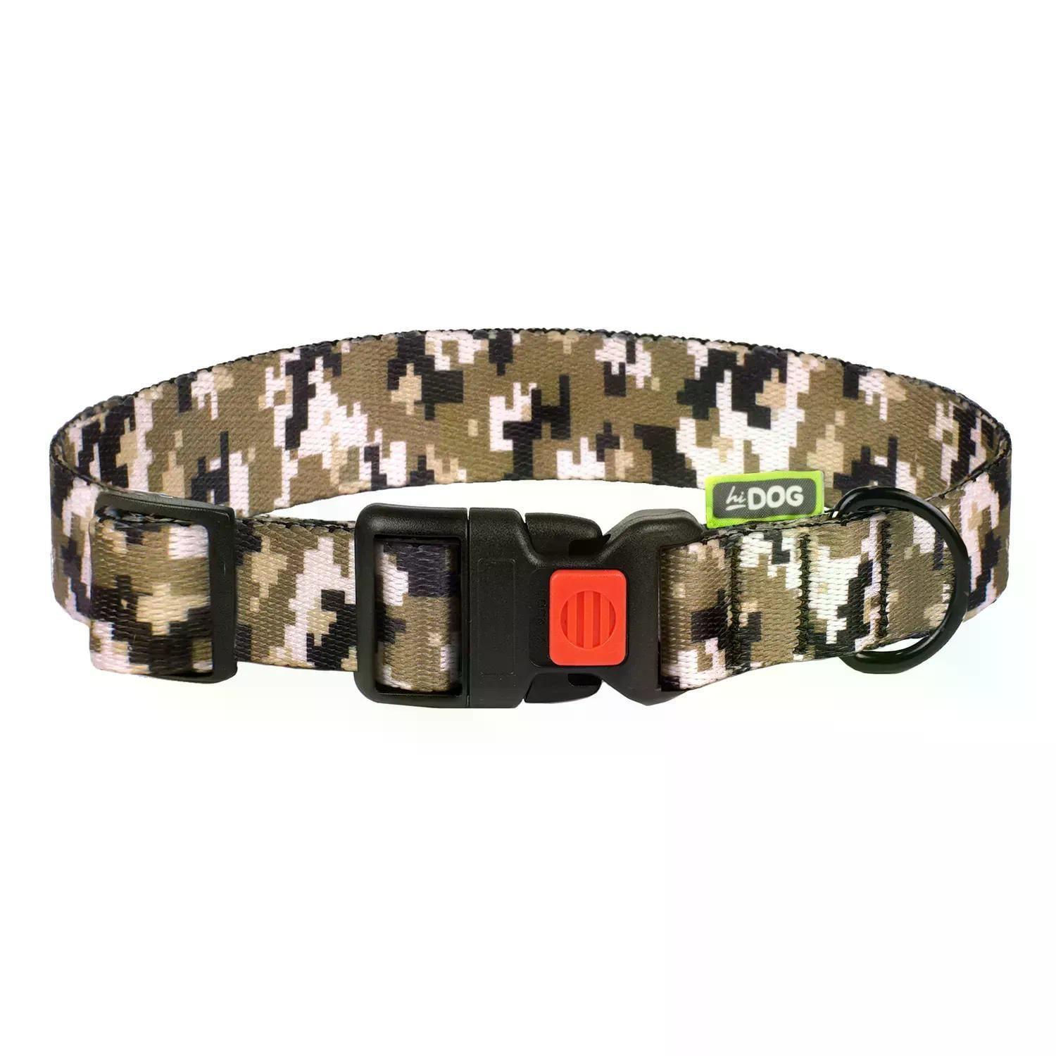 Ошейник для собаки ТМ HIDOG Militari Pixel ширина 25 мм обхват шеи 35-45 см L (104/1042)