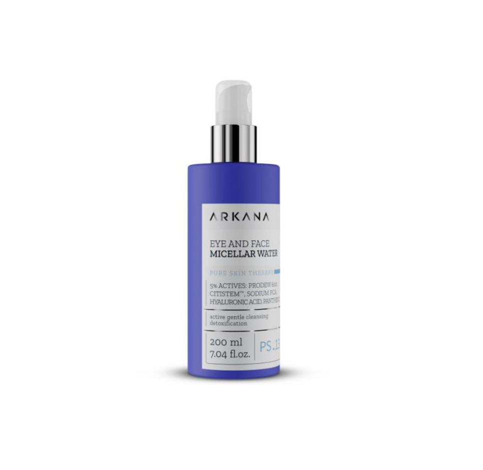 Міцелярна вода для обличчя та очей Arkana Pure Skin Therapy Eye+Face Micellar Water 200 мл (63013) Міцелярна вода для обличчя та очей Arkana Pure Skin Therapy Eye+Face Micellar Water 200 мл (63013)