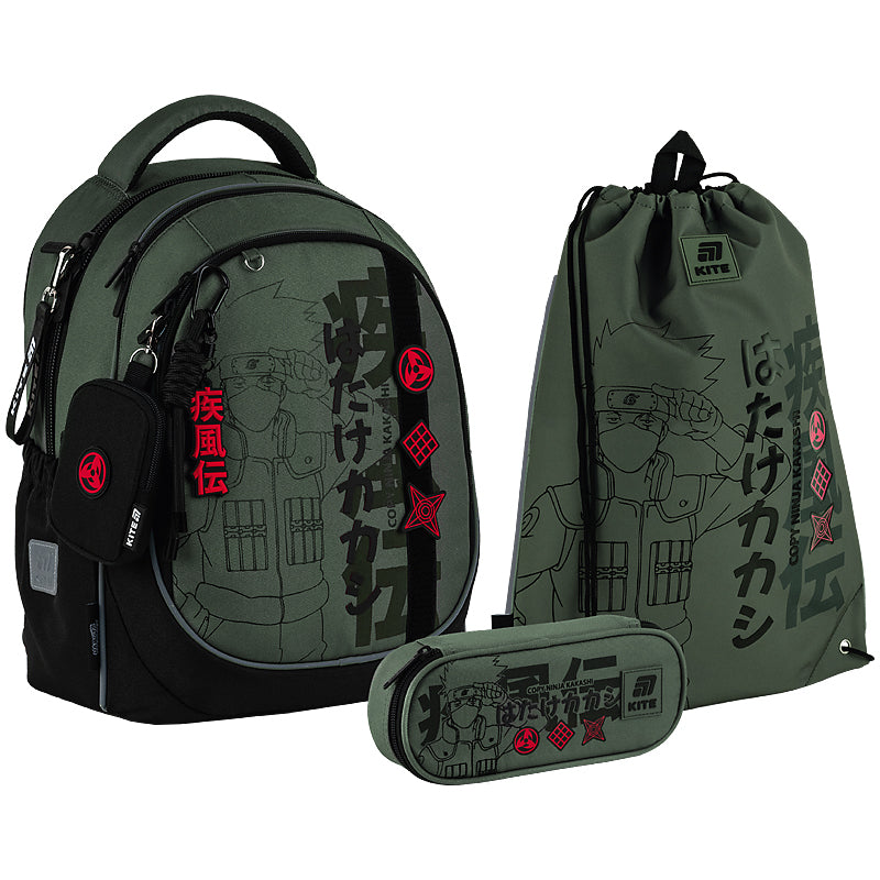 Школьный набор KITE Education Naruto Shippuden SET_NR25-700M рюкзак/пенал/сумка (4063276206909)