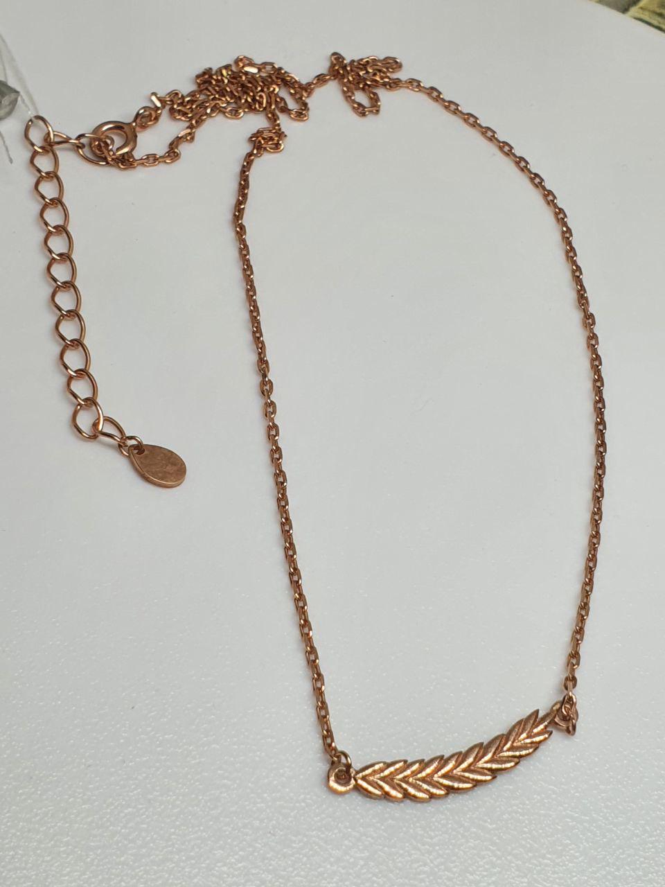 Серебряное колье Колосок цепочка регулируется позолота/925 пробы (2594479693)