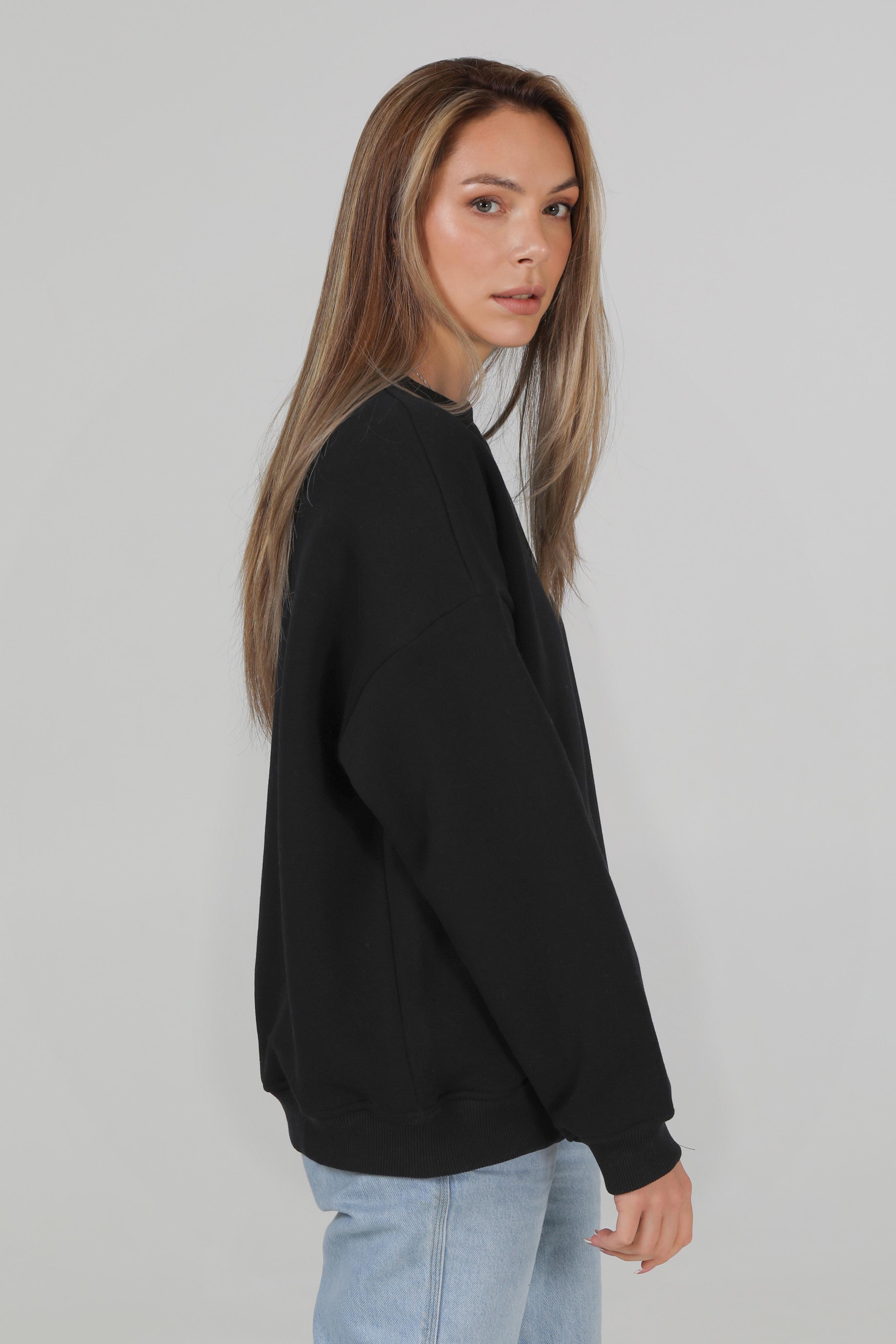 Світшот оверсайз утеплений RAY U0304 UNISEX oversize S/M Чорний - фото 6 Світшот оверсайз утеплений RAY U0304 UNISEX oversize S/M Чорний - фото 6