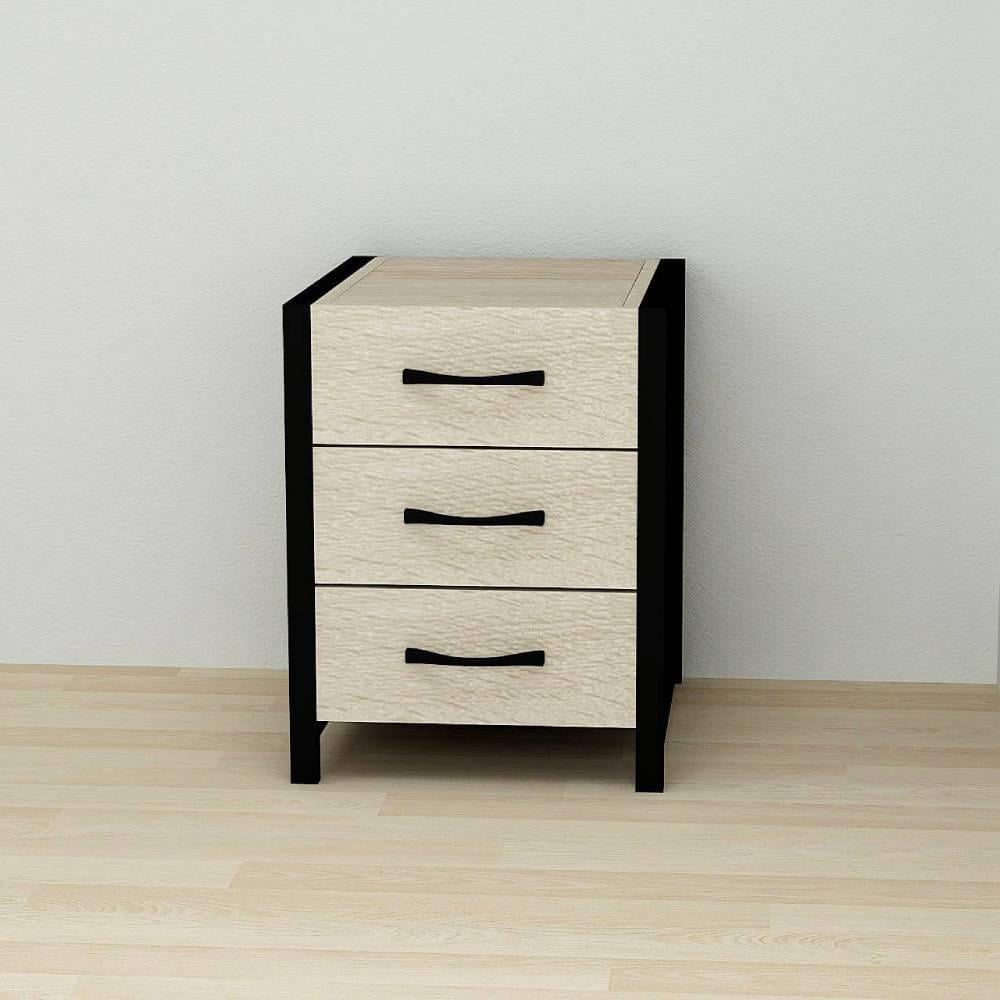 Тумба универсальная Ferrum-decor Вивьен 3 ДСП 16 мм 50x41x40 см Черный/Дуб Сонома (FRD-104188) Тумба универсальная Ferrum-decor Вивьен 3 ДСП 16 мм 50x41x40 см Черный/Дуб Сонома (FRD-104188)