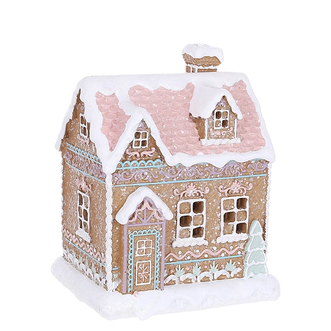 Декорация Пряничный Домик с подсветкой 15 см (890-242)