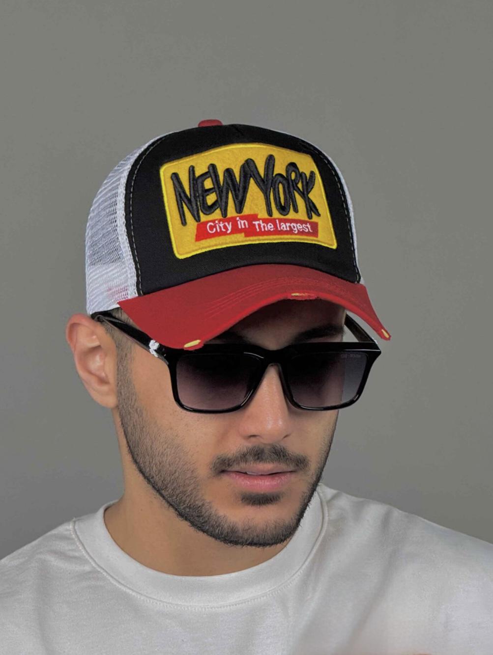 Кепка Wuke тракер логотип New York Нью-Йорк з сіточкою унісекс one size Червоний - фото 5 Кепка Wuke тракер логотип New York Нью-Йорк з сіточкою унісекс one size Червоний - фото 5