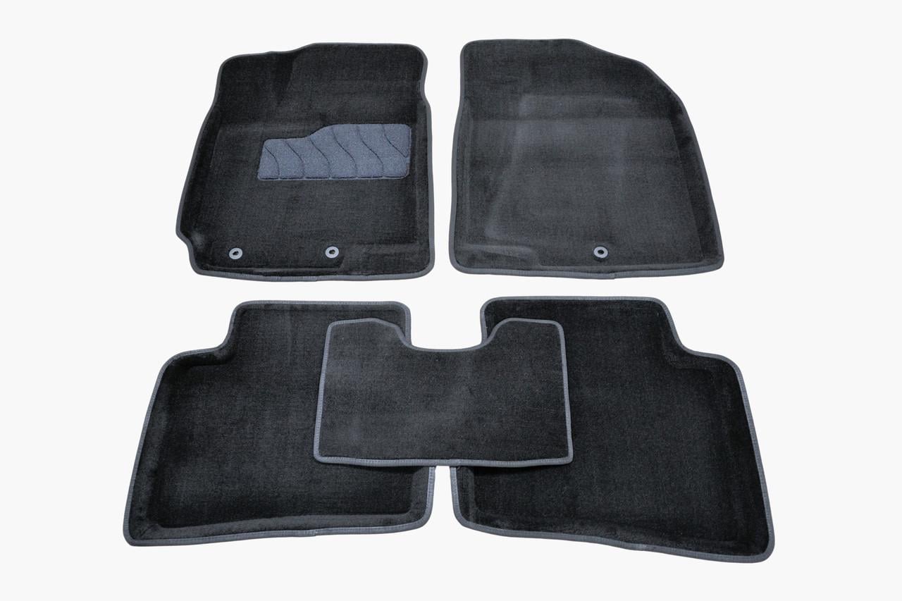 Коврики в салон ворсовые 3D Seintex Hyundai Solaris/Kia Rio 2011-2016 5 шт. Черный 83436