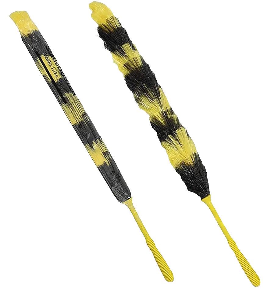 Метла антистатическая для уборки пыли BEES 79 см 200 г Желто-черный (OD 5-1-20) - фото 2