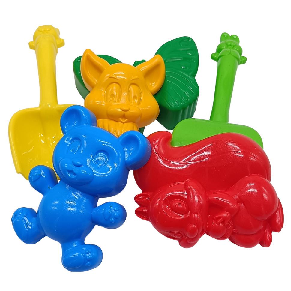 Набір для пісочниці "Незабудка №4" 0954 лопатка/граблі/пасочки (RLT53155)