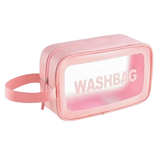 Сумка-косметичка прозора Washbag ПВХ 20x12x7 см Pink (128311) - фото 1 Сумка-косметичка прозора Washbag ПВХ 20x12x7 см Pink (128311) - фото 1