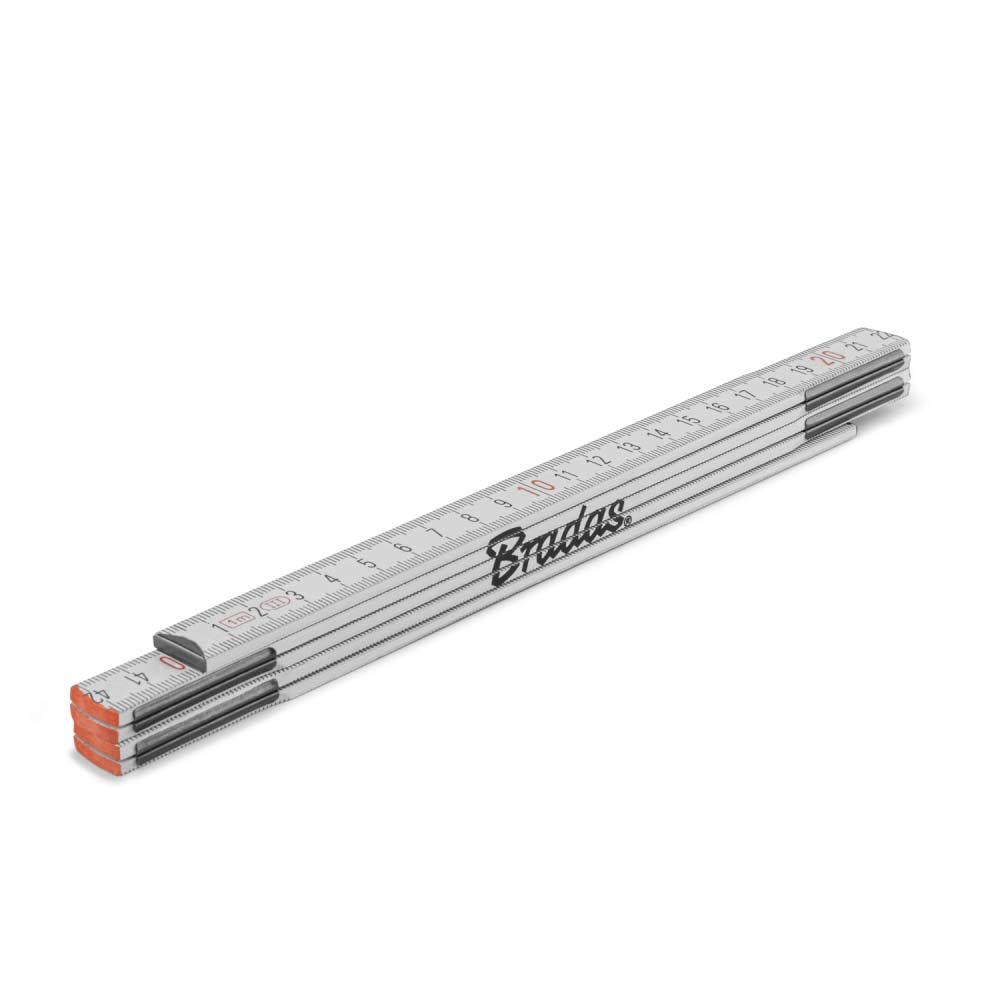 Линейка раскладная дерево 1 м пружина Белый DIY-MFW11WH/24BOX