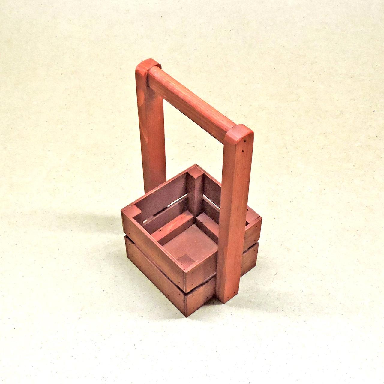 Корзинка подарочная из дерева Шервуд 12х12 см Коралл (ПДК-0021114) - фото 4 Корзинка подарочная из дерева Шервуд 12х12 см Коралл (ПДК-0021114) - фото 4