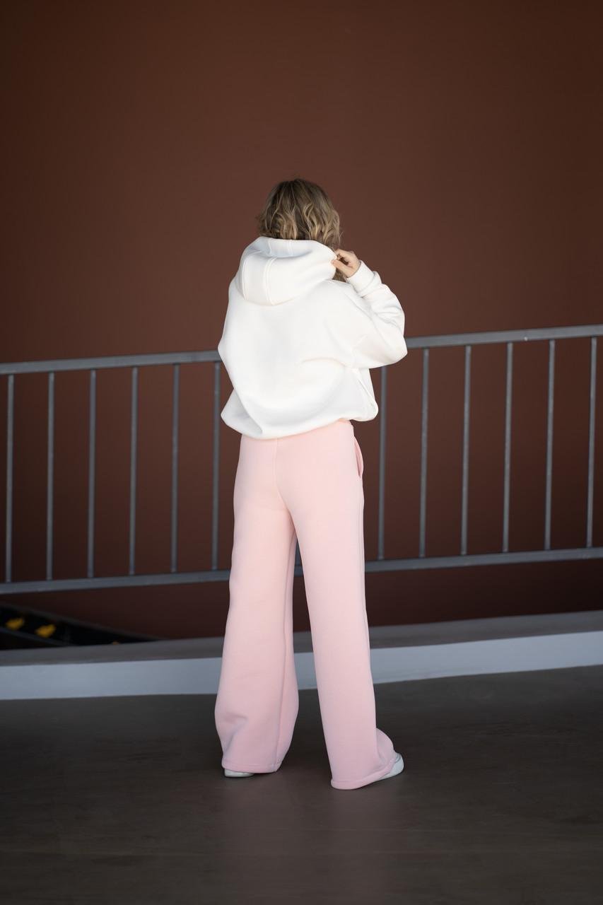 Костюм женский на флисе Бело-розовый - фото 3 Костюм женский на флисе Бело-розовый - фото 3