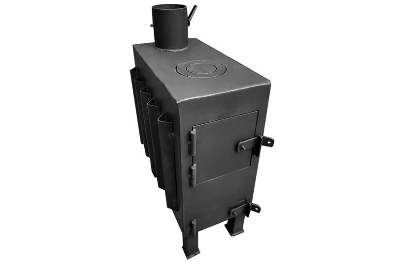 Піч-буржуйка Сила з радіатором та варильною поверхнею на дровах 3 кВт 450х230х600 мм (82372)
